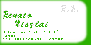 renato miszlai business card